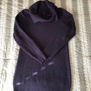 Purple Cowl Neck Sweater